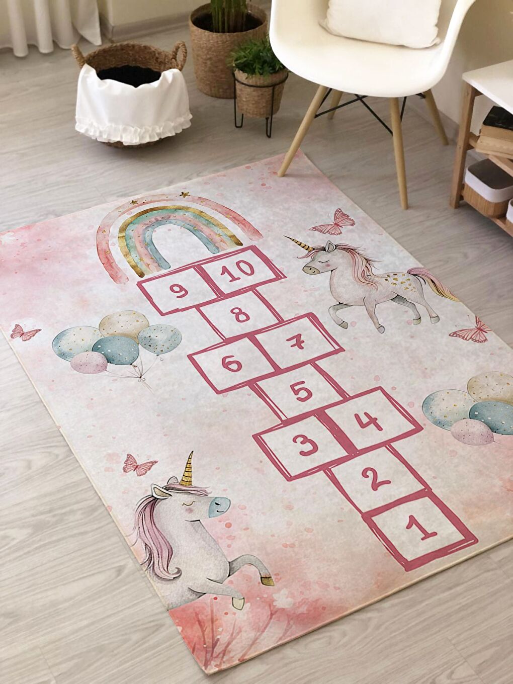 Karışık Sek Sek Desenli Baskı Kalın 7mm Halı Modeli