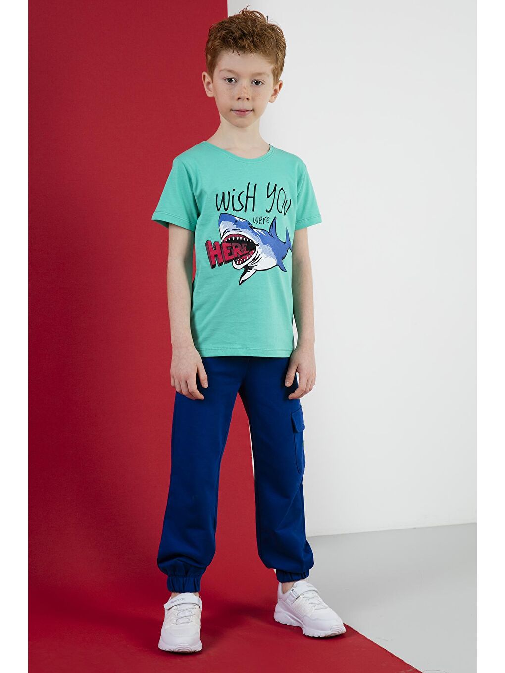 Yeşil Baskılı Bisiklet Yaka % 100 Pamuk T Shirt 5923412