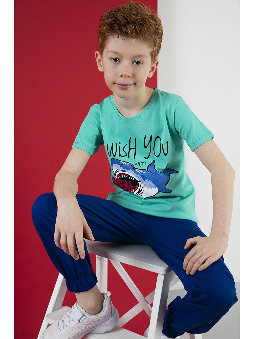 Yeşil Baskılı Bisiklet Yaka % 100 Pamuk T Shirt 5923412-1