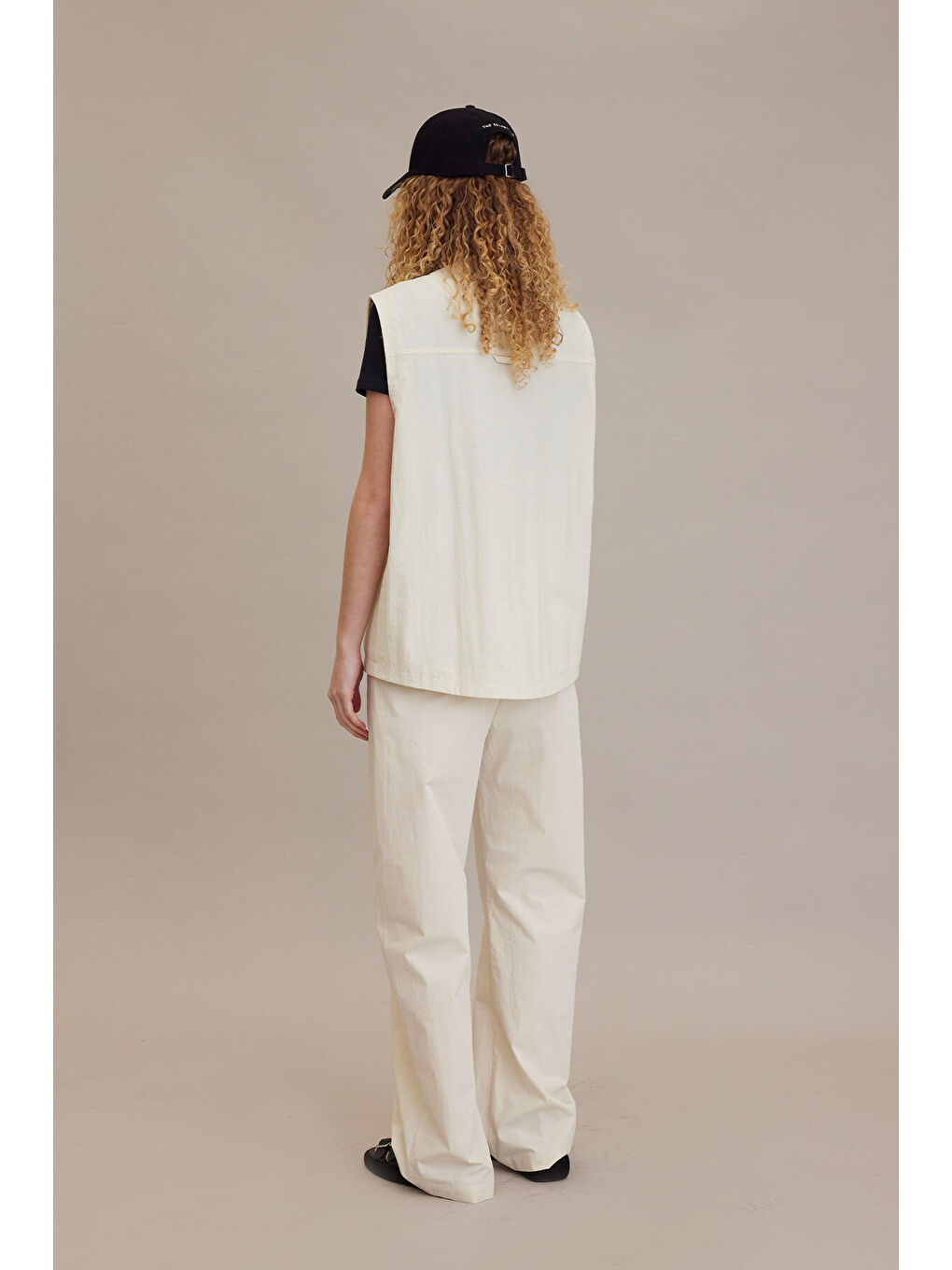 Bej Teknik Detaylı Yelek Vanilya-7