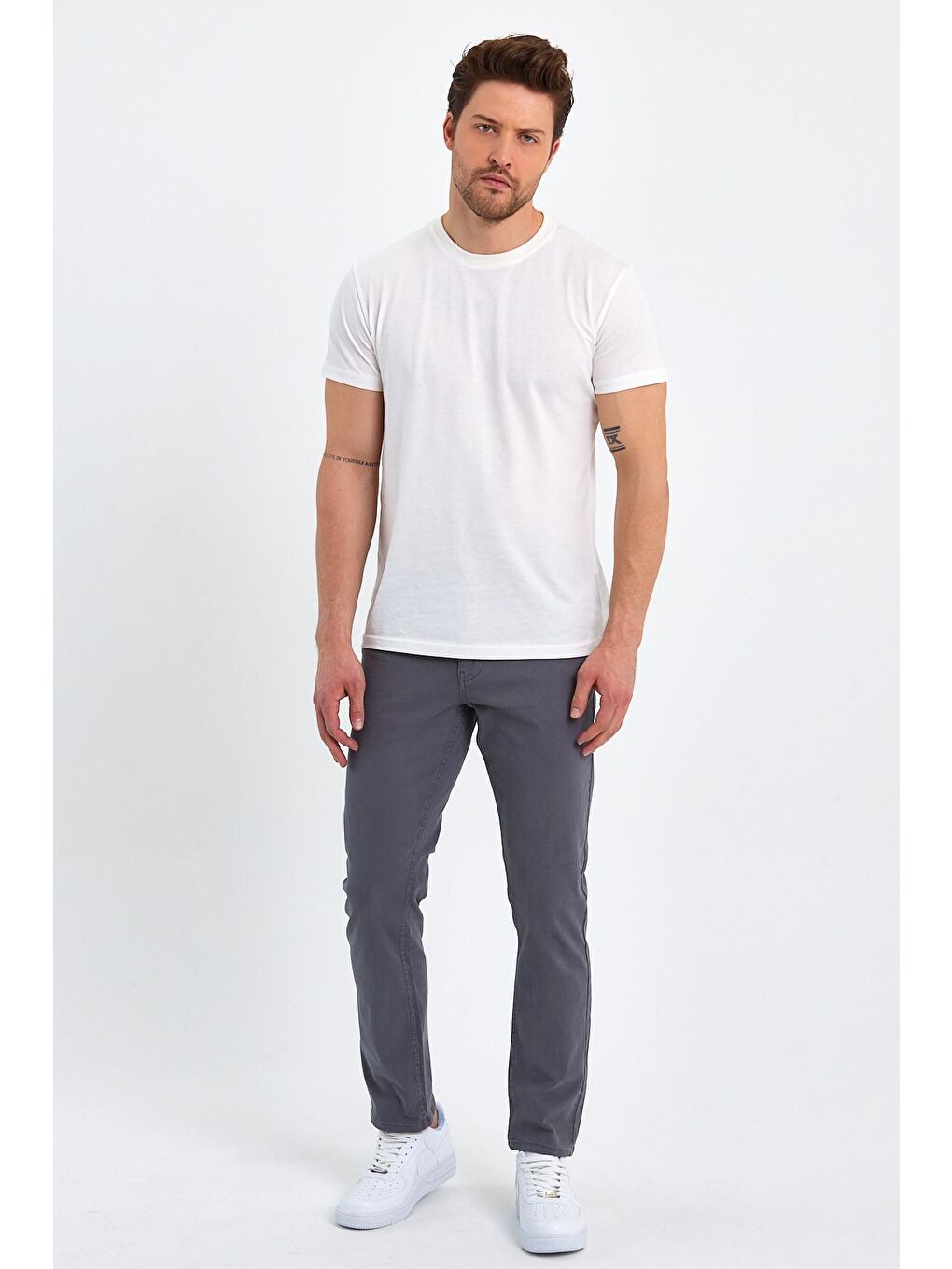 Gri Erkek Gabardin Jean Pantolon Slimfit Arjen 634-1