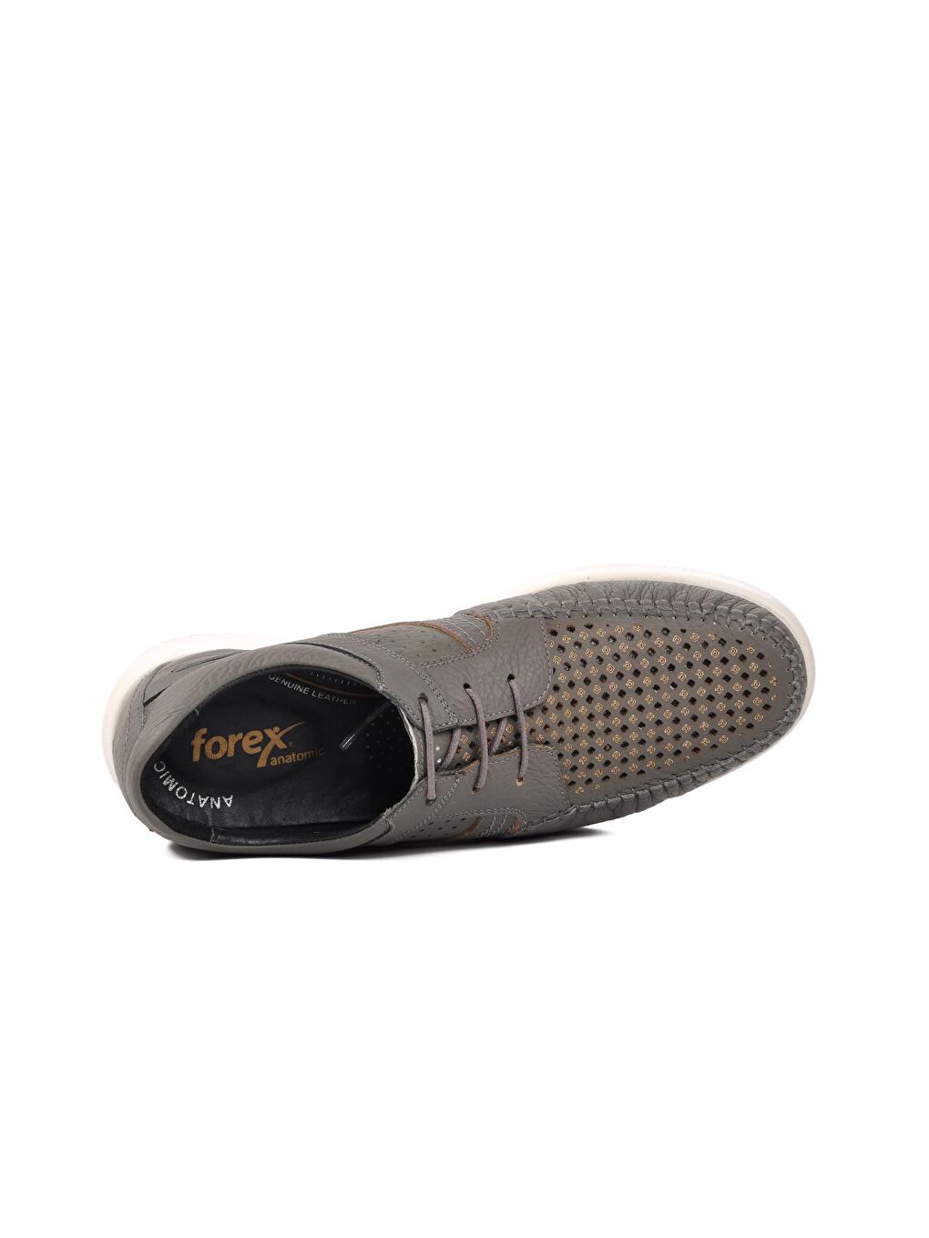 Forex 2678 Gri Hakiki Deri Erkek Günlük Ayakkabı-3