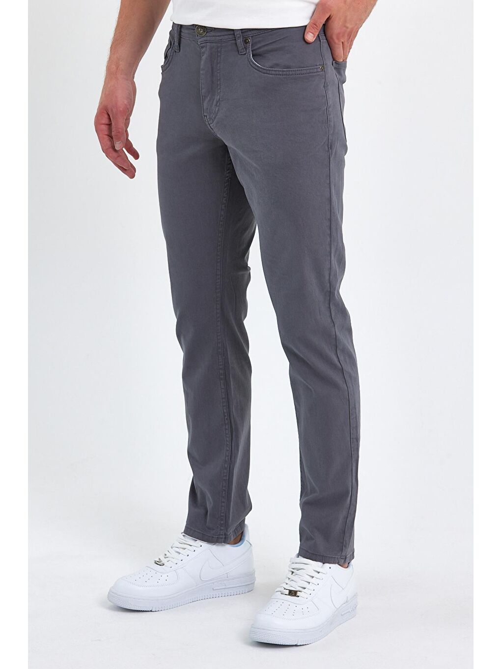 Gri Erkek Gabardin Jean Pantolon Slimfit Arjen 634-2