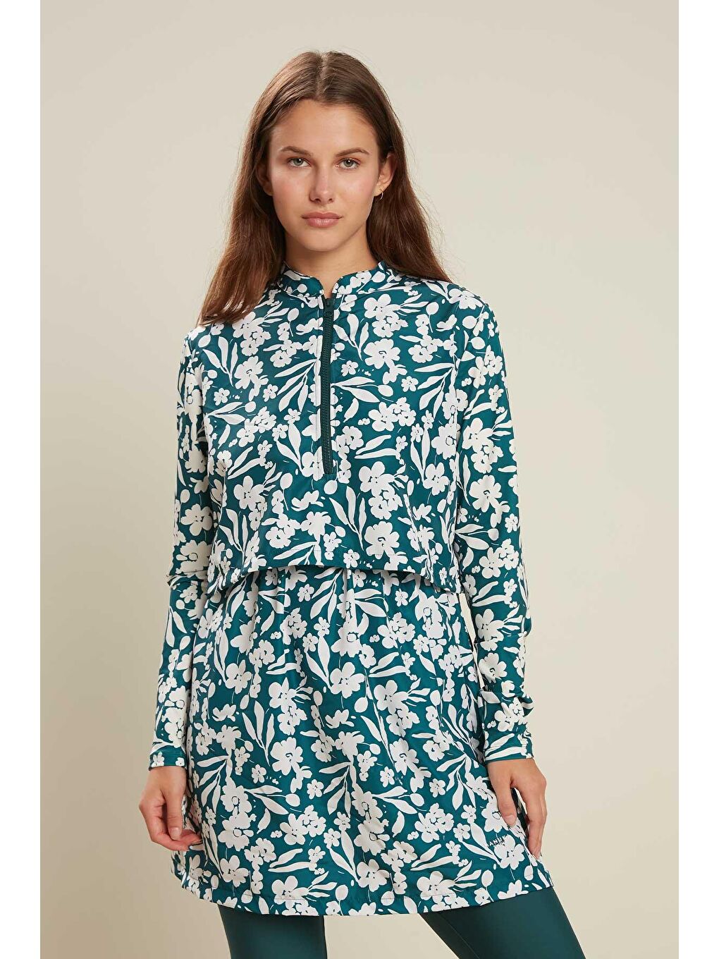 Siyah Desenli 3'Lü Mayo Takımı Çiçek-Petrol-3