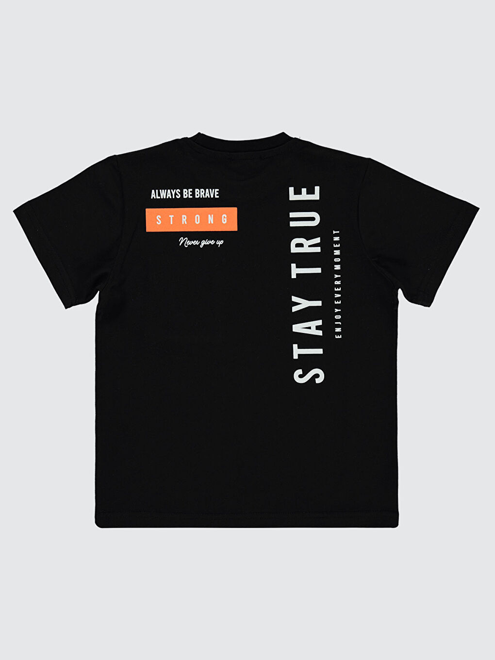 Boys Erkek Çocuk Tişört 6-9 Yaş Siyah-1