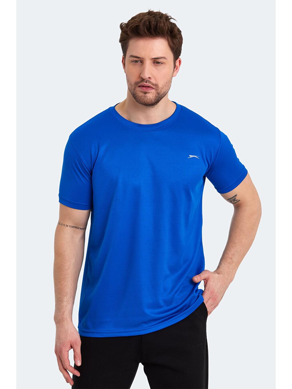 SLAZENGER Saks ODALIS I Erkek T-Shirt Saks Mavi