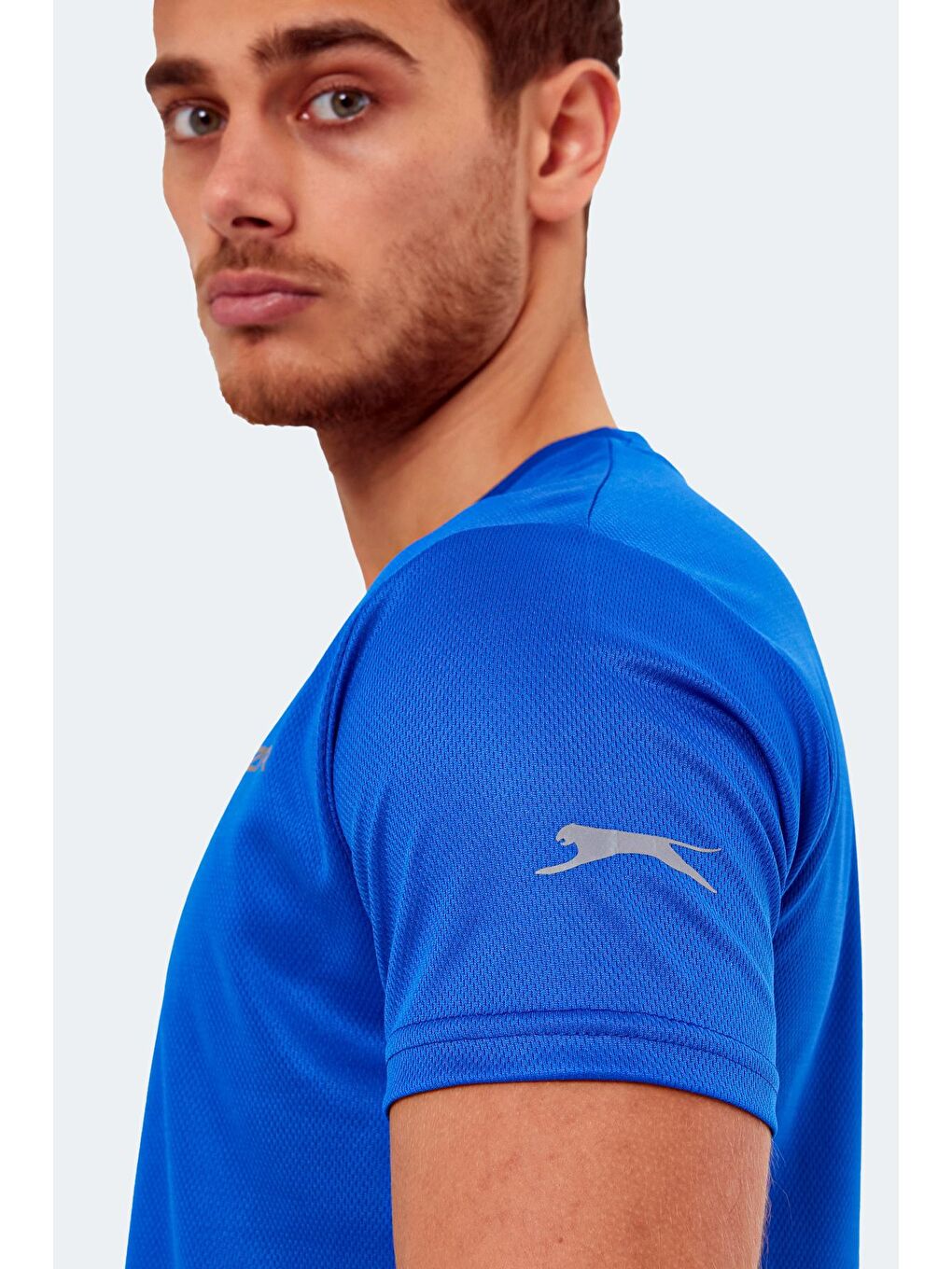 OMAR KTN Erkek Tişört Saks Mavi-3