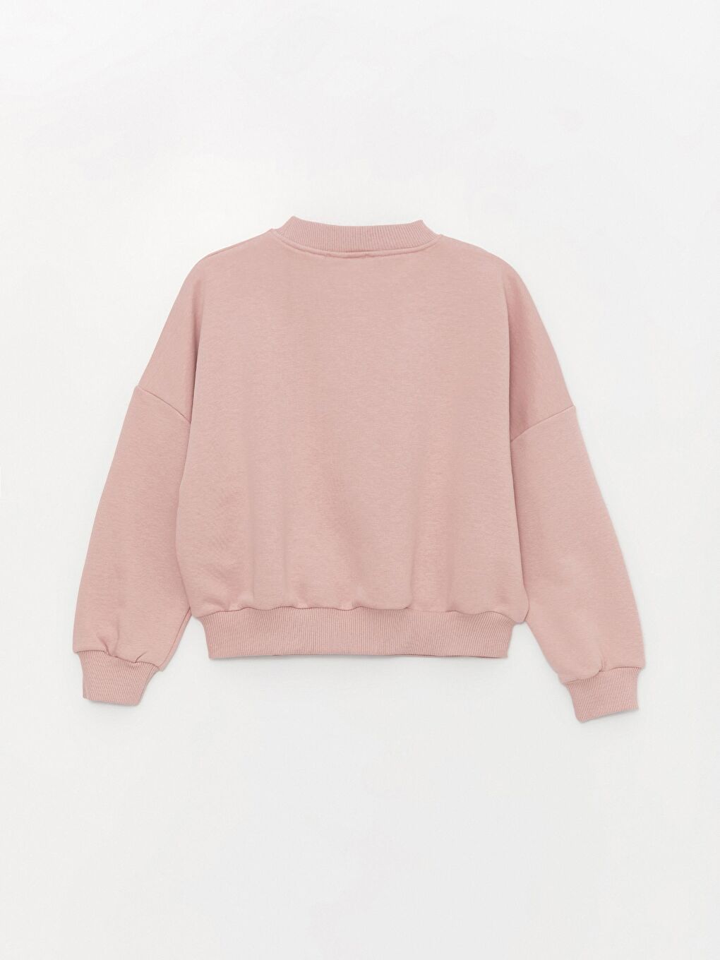 Pembe Kız Çocuk Beli Lastikli Baskılı Be Positive SweatShirt-1