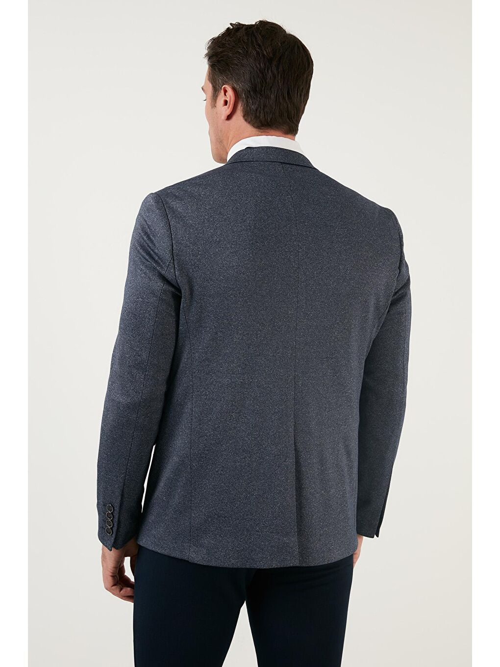 Lacivert Regular Fit 6 Drop Tek Yırtmaçlı Blazer Ceket 216FASERA-4