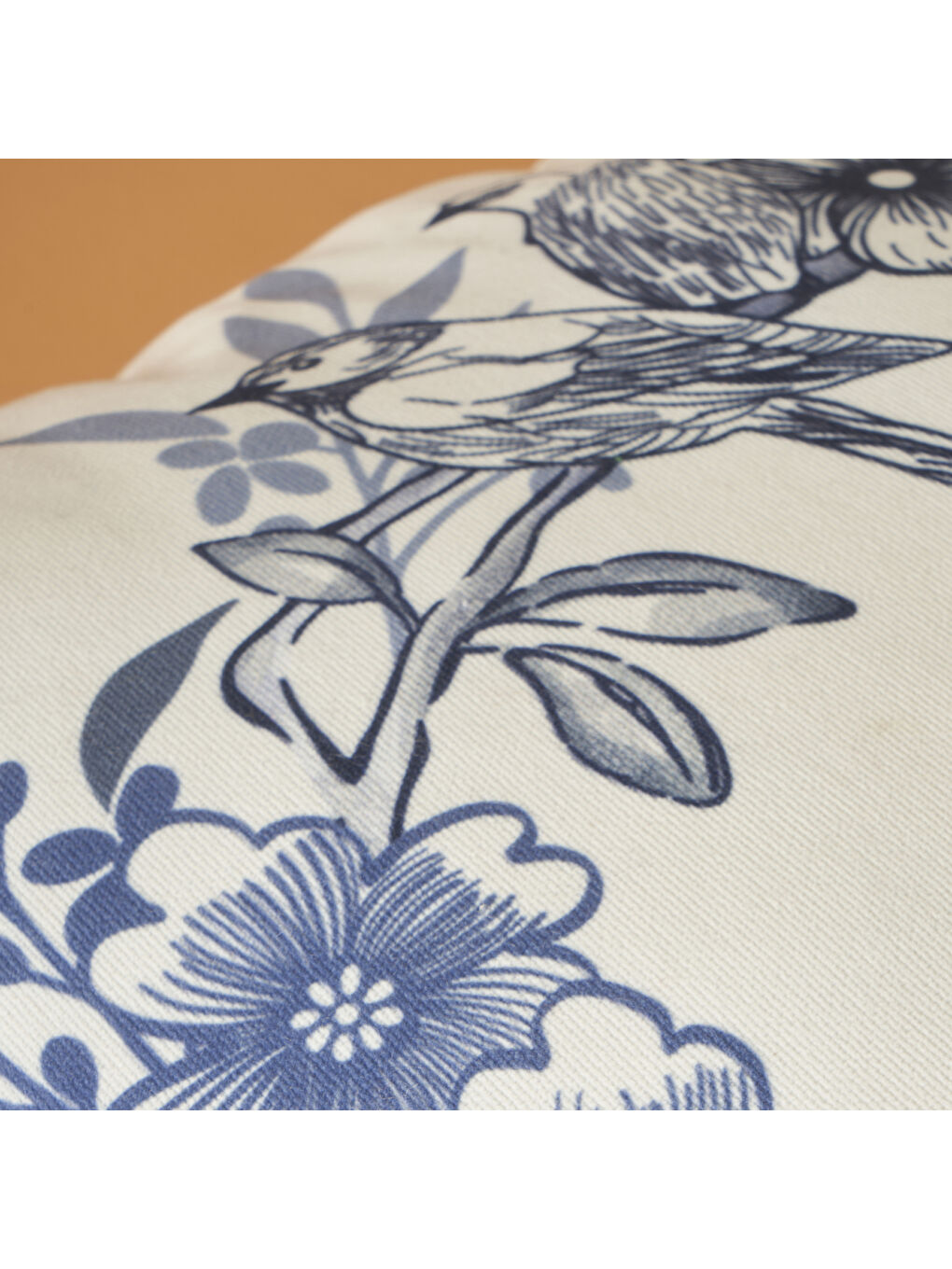 Bleu Blanc Biyeli Kırlent Kılıfı Mavi-Beyaz (45x45 cm)-1