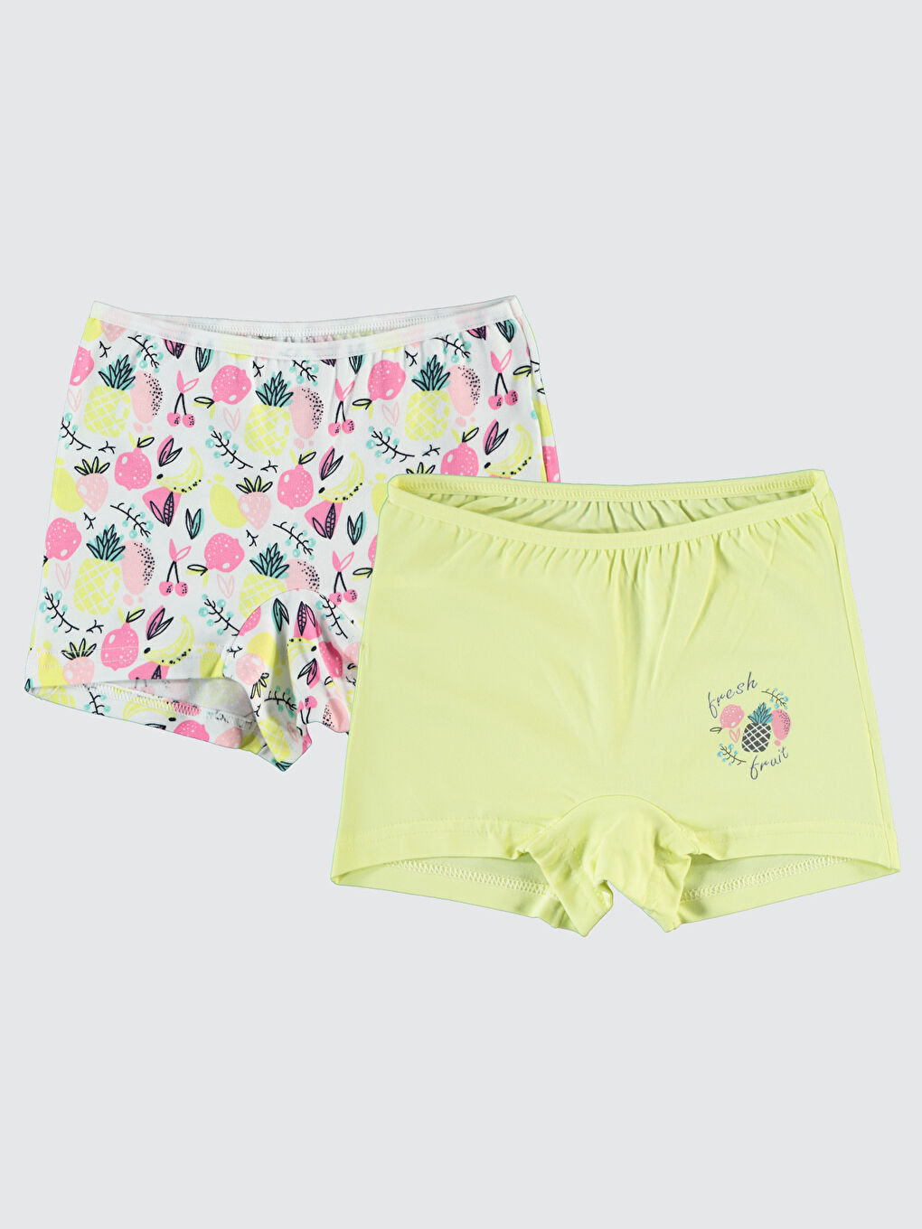 Girls Kız Çocuk 2'li Boxer 2-10 Yaş Sarı