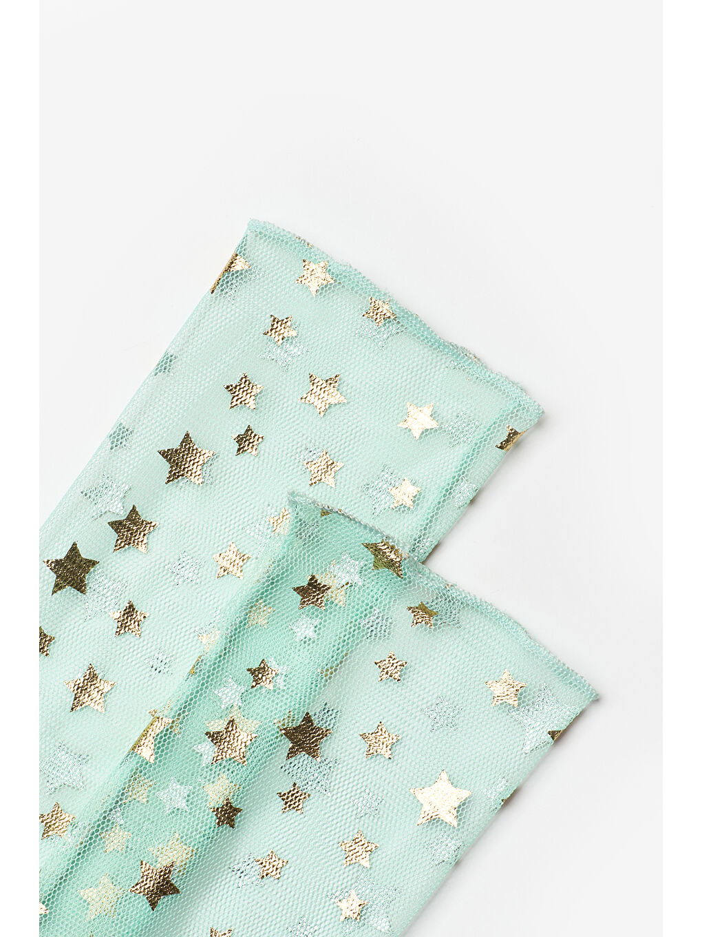 Kırmızı Küçük Yıldız Detaylı Kız Çocuk Tül Çorap-1