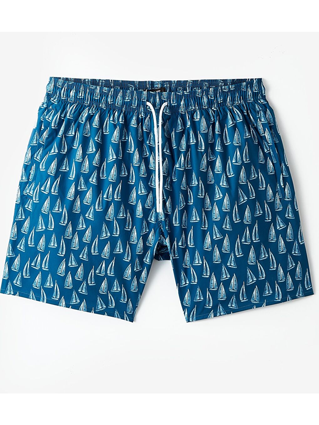 Lacivert Erkek Regular Fit Desenli Deniz Şortu-4