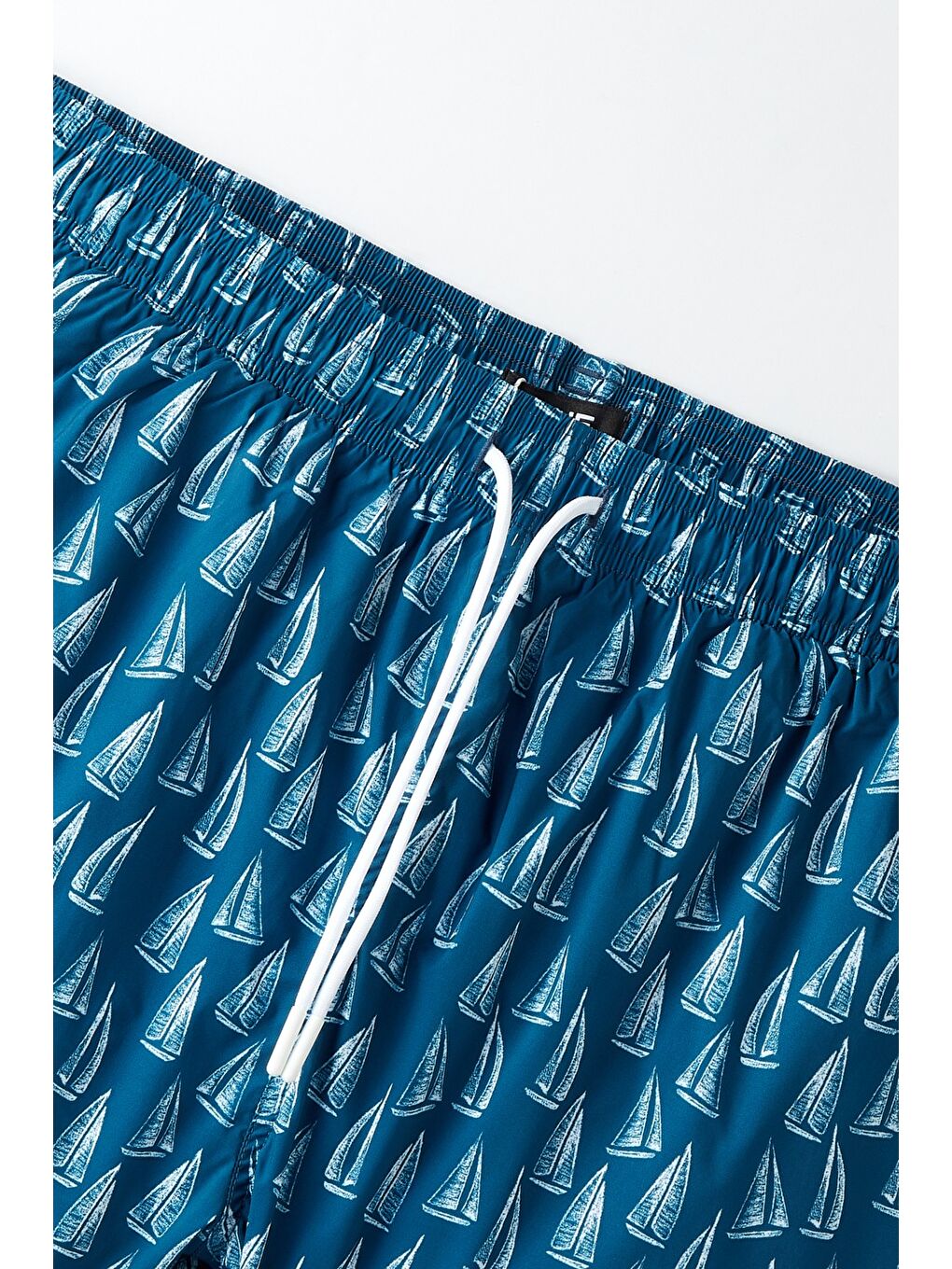 Lacivert Erkek Regular Fit Desenli Deniz Şortu-6