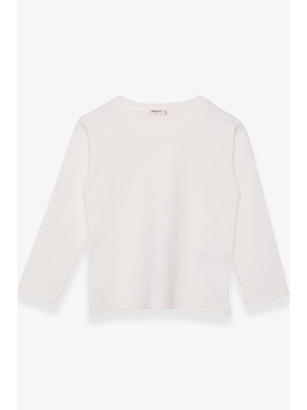 Kız Çocuk Uzun Kollu Tişört Basic Ekru (5-12 Yaş)