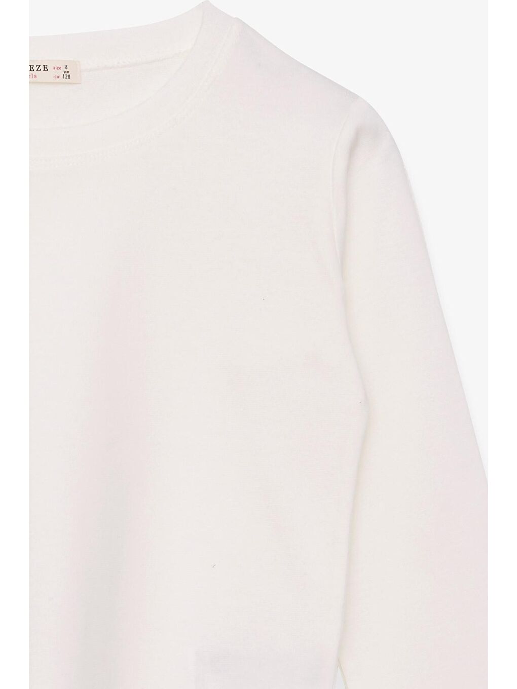 Kız Çocuk Uzun Kollu Tişört Basic Ekru (5-12 Yaş)-2