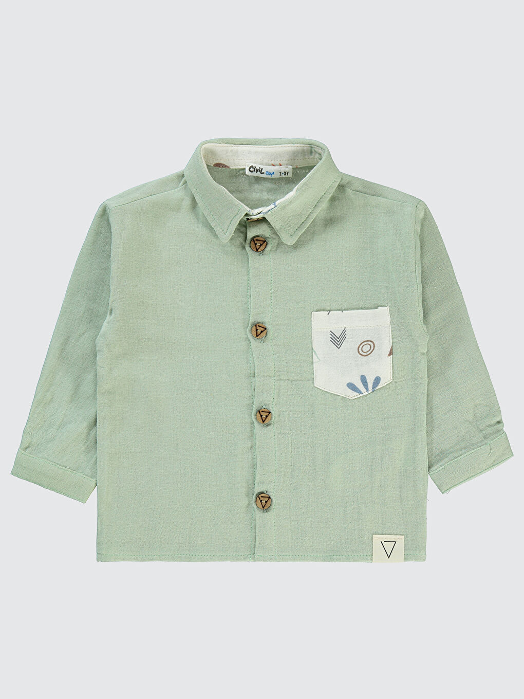 Yeşil Boys Erkek Çocuk Gömlek 2-5 Yaş Mint