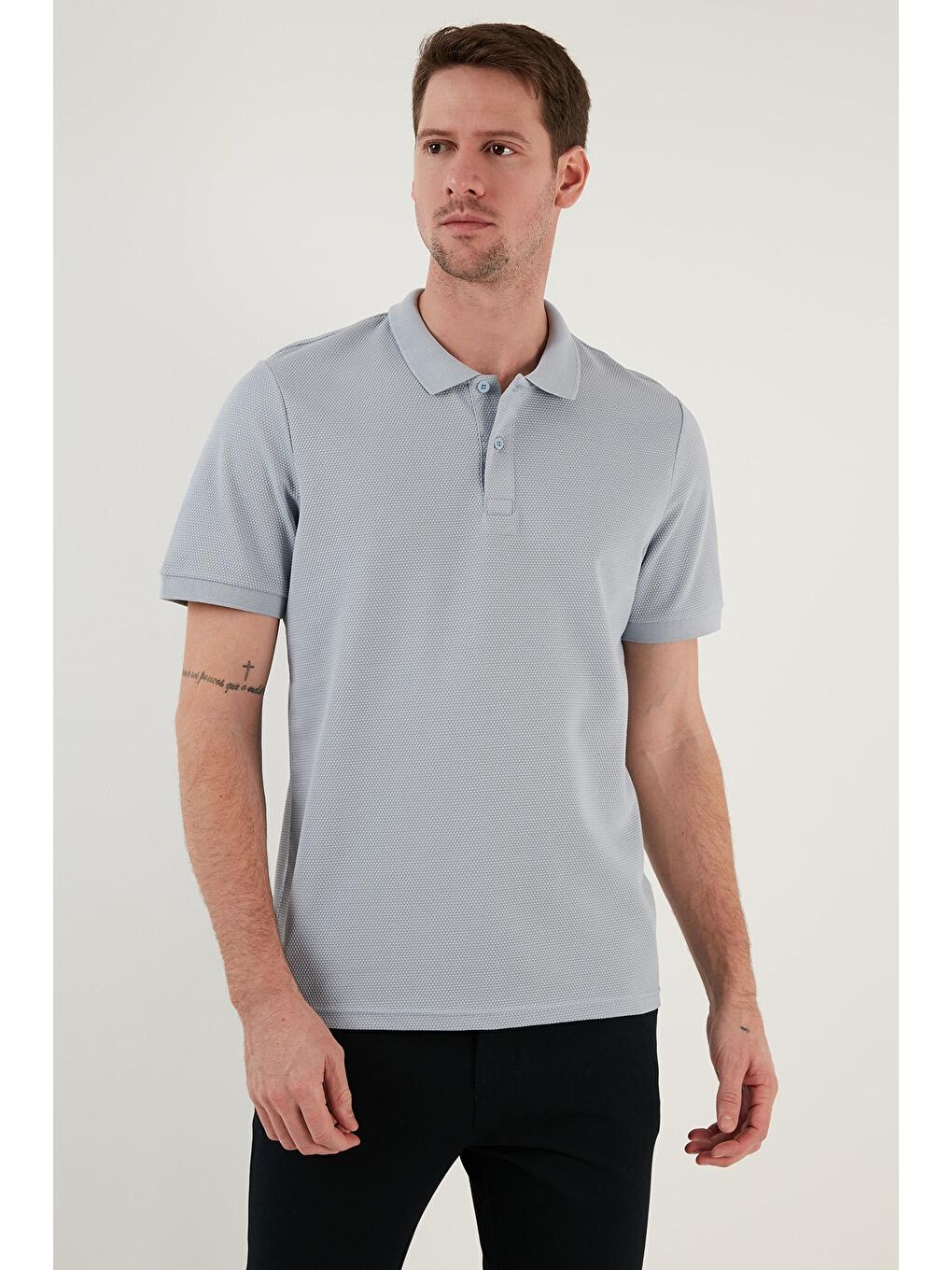 Buratti Gri Regular Fit Pamuklu Düğmeli Polo T Shirt 5902326 - 2