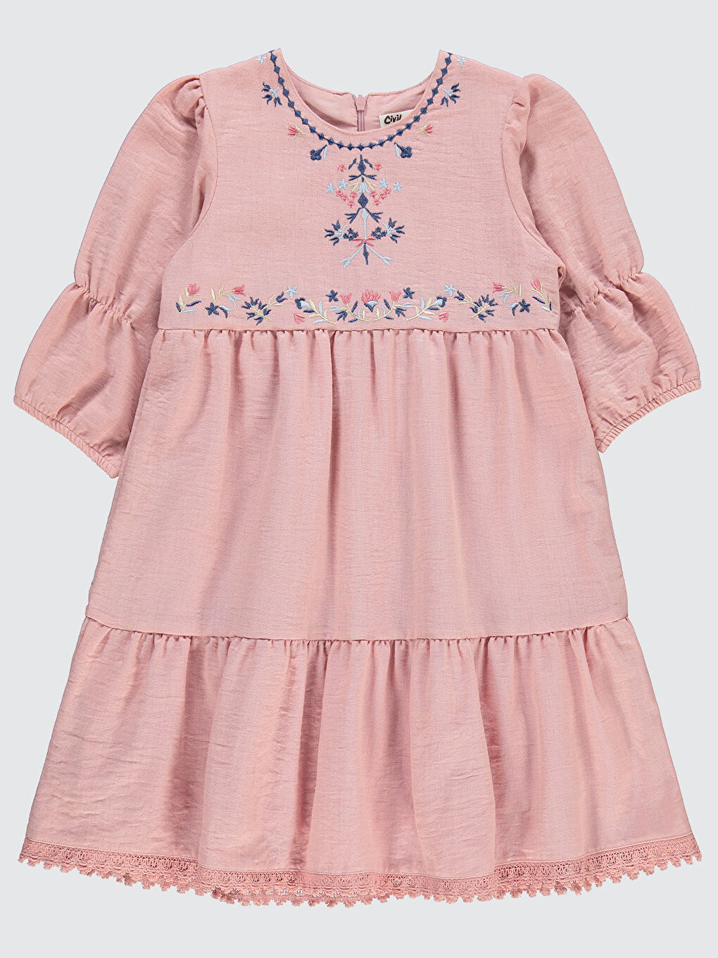 Pembe Girls Kız Çocuk Elbise 6-9 Yaş Gülkurusu Gül Kurusu