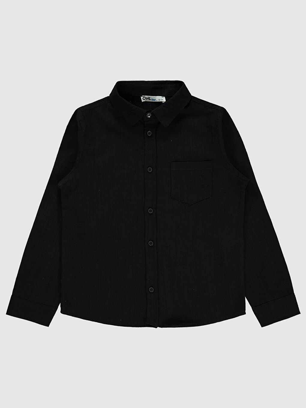Boys Erkek Çocuk Gömlek 6-9 Yaş Siyah-2