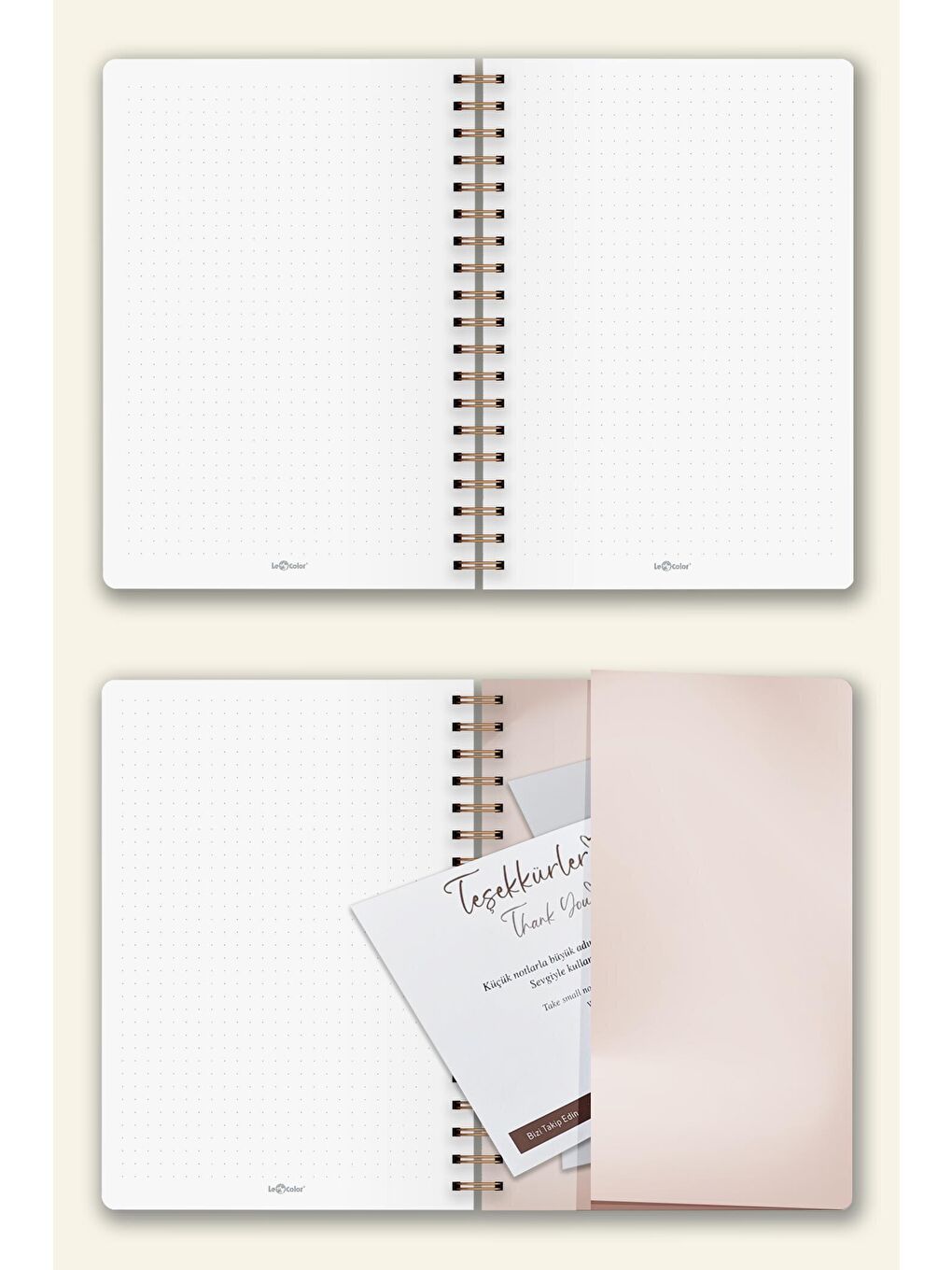 LE COLOR Turuncu Noktalı Bullet Journal Pro Defter Aura A5 - 3