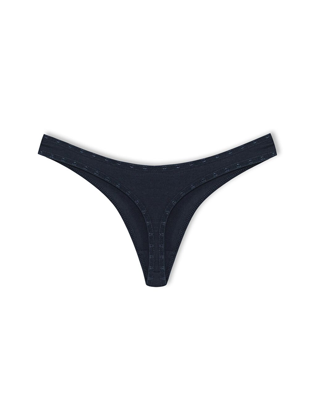 Lacivert Pamuklu Kalpli Lastik Basic Tanga Kadın Külot-1