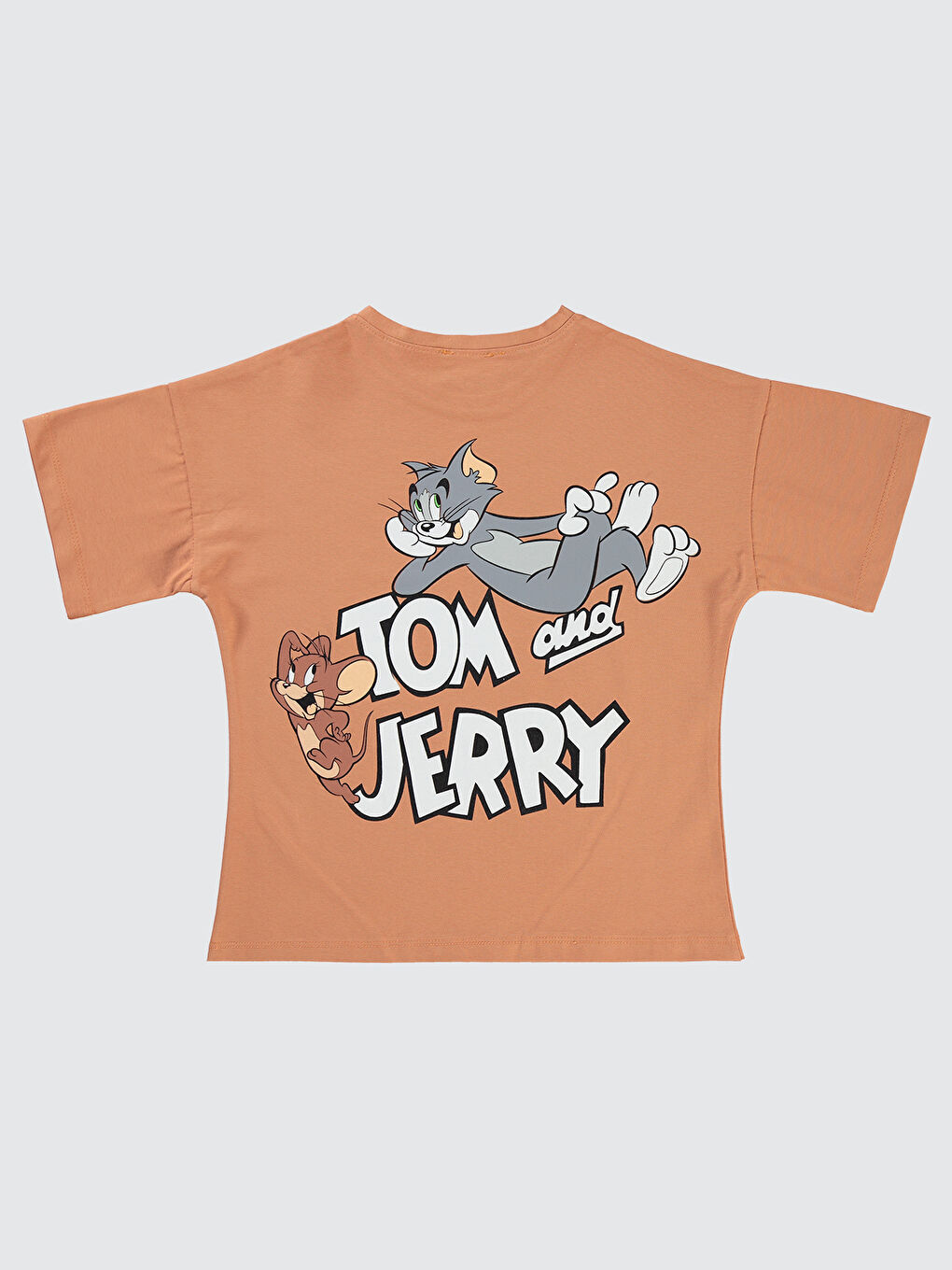 Kahverengi Tom and Jerry Kız Çocuk Tişört 6-9 Yaş İtalyan Kili-1