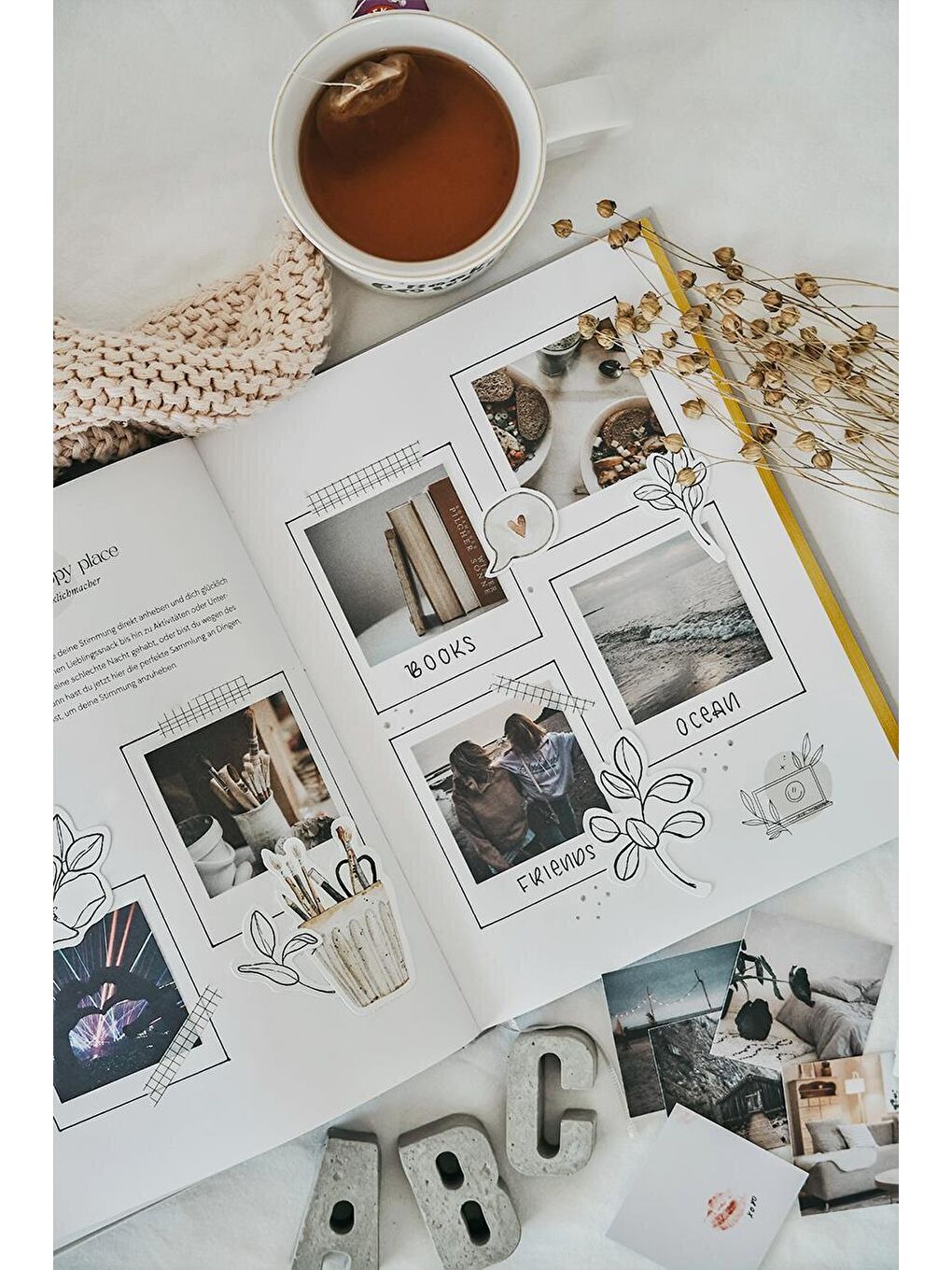 Keten Hatıra Defteri Dolma Kalem Uyumlu Altın Kenarlı Albüm Lacivert-2