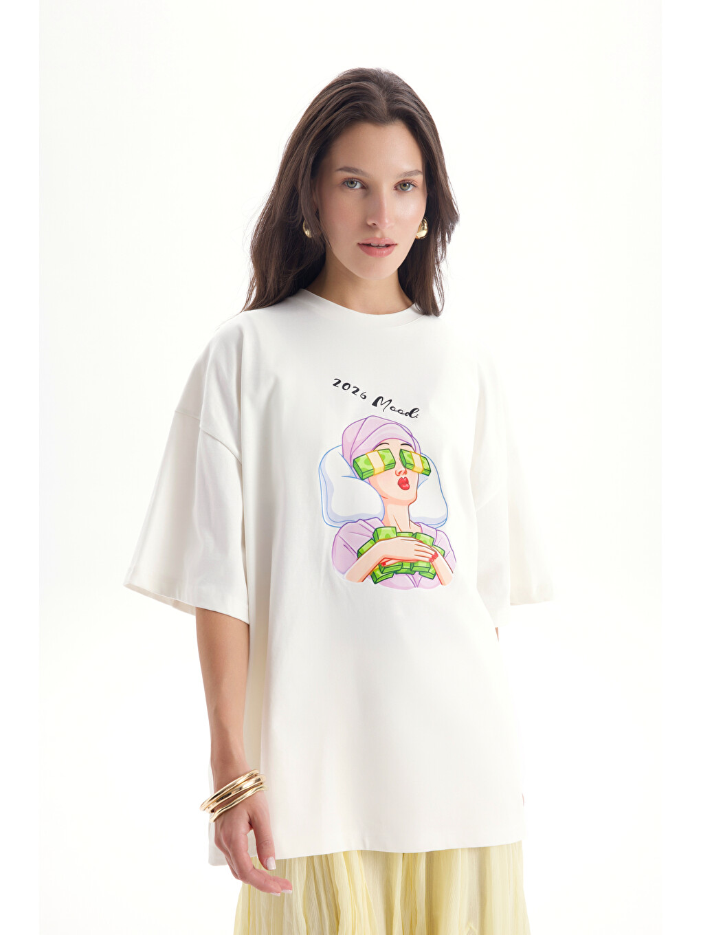 Mood Oversize Beyaz T-Shirt