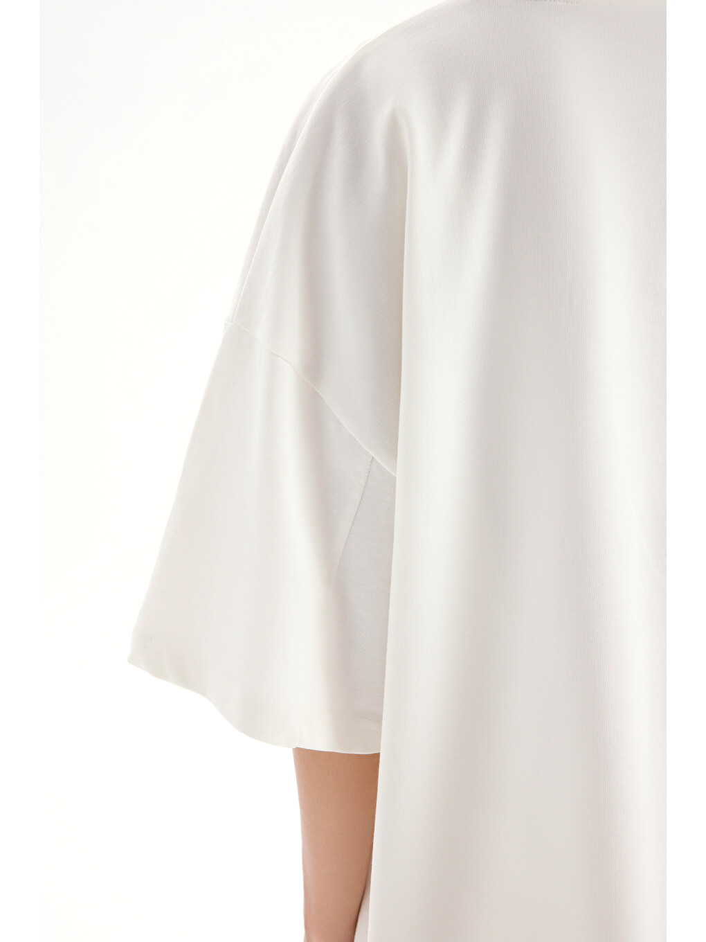 Mood Oversize Beyaz T-Shirt-7