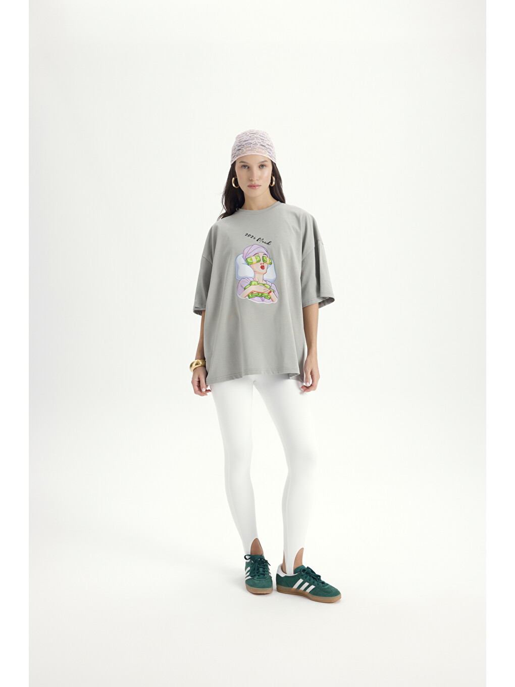 Mood Oversize Gri T-shirt-3