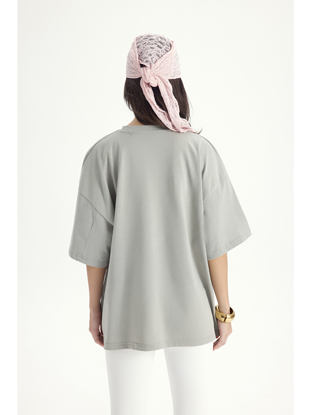 Mood Oversize Gri T-shirt-4