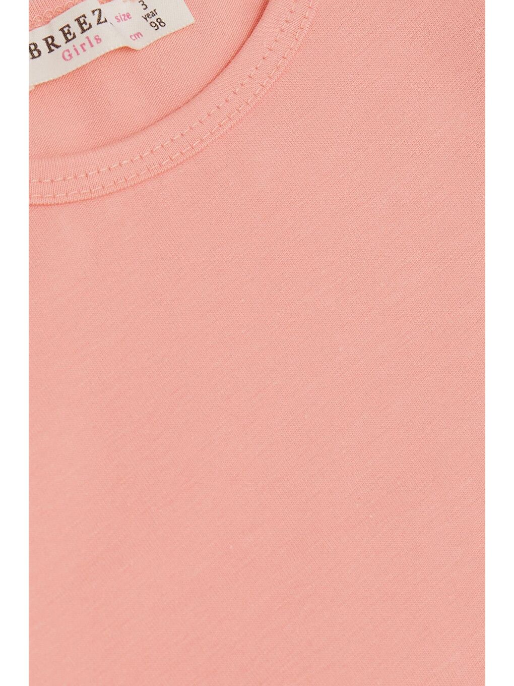 Pembe Kız Çocuk Bluz Kolları Tül Detaylı Somon (3-6 Yaş)-2