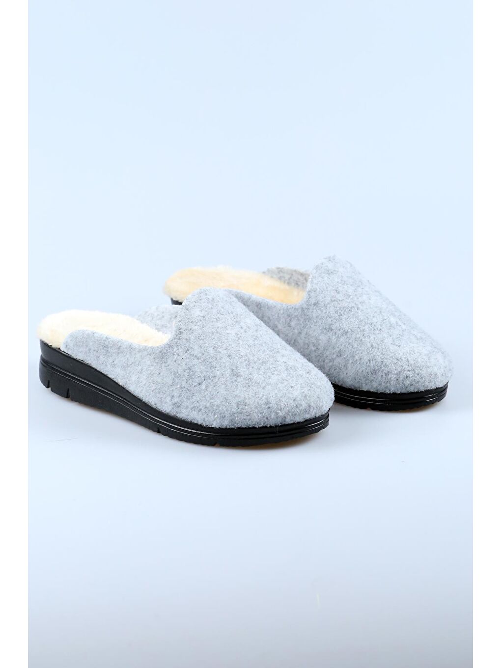 İçi Kürklü Rahat Kadın Ev Terliği 020-005-21AGri-2