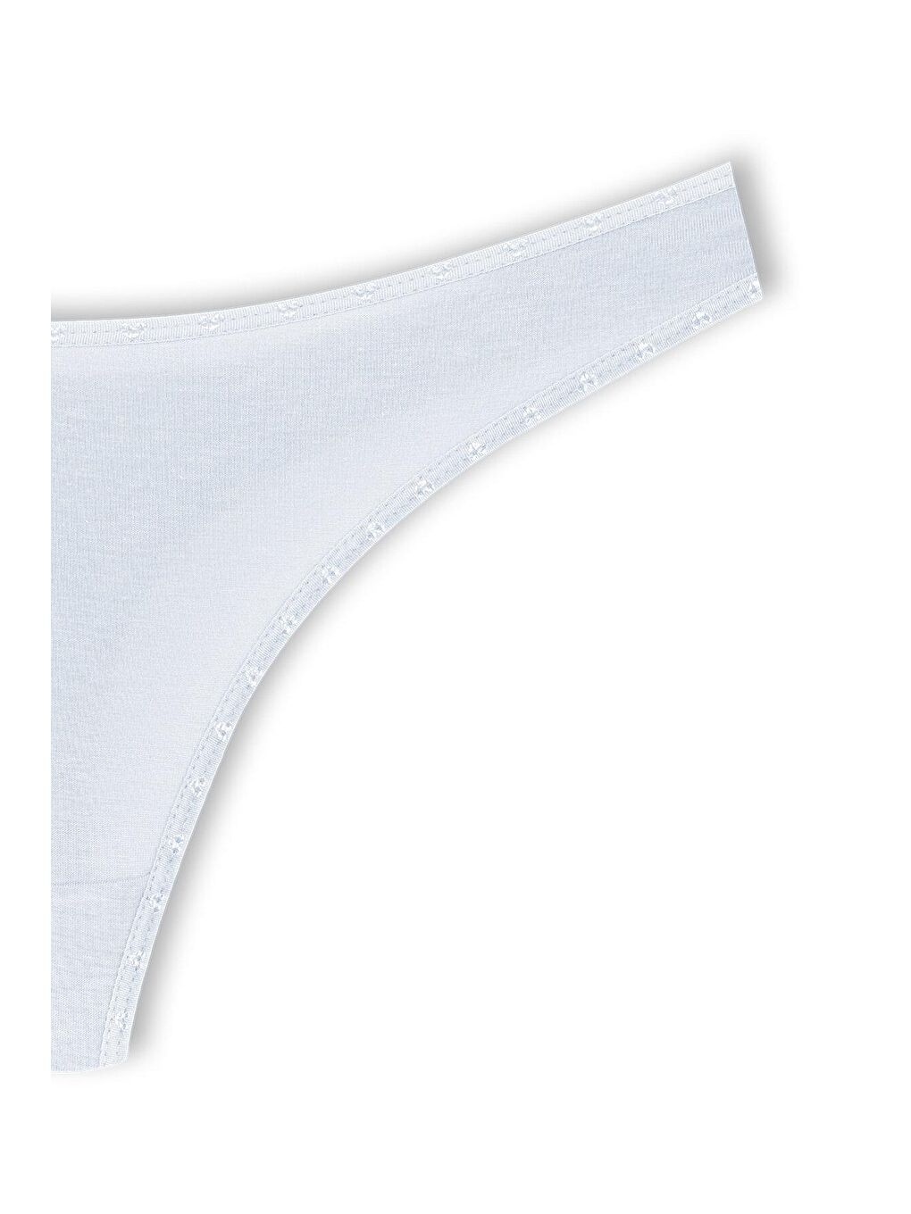 Beyaz Pamuklu Kalpli Lastik Basic Tanga Kadın Külot-2