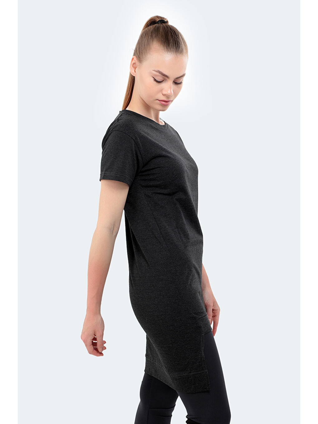 MINATO Kadın Tişört Koyu Gri-2