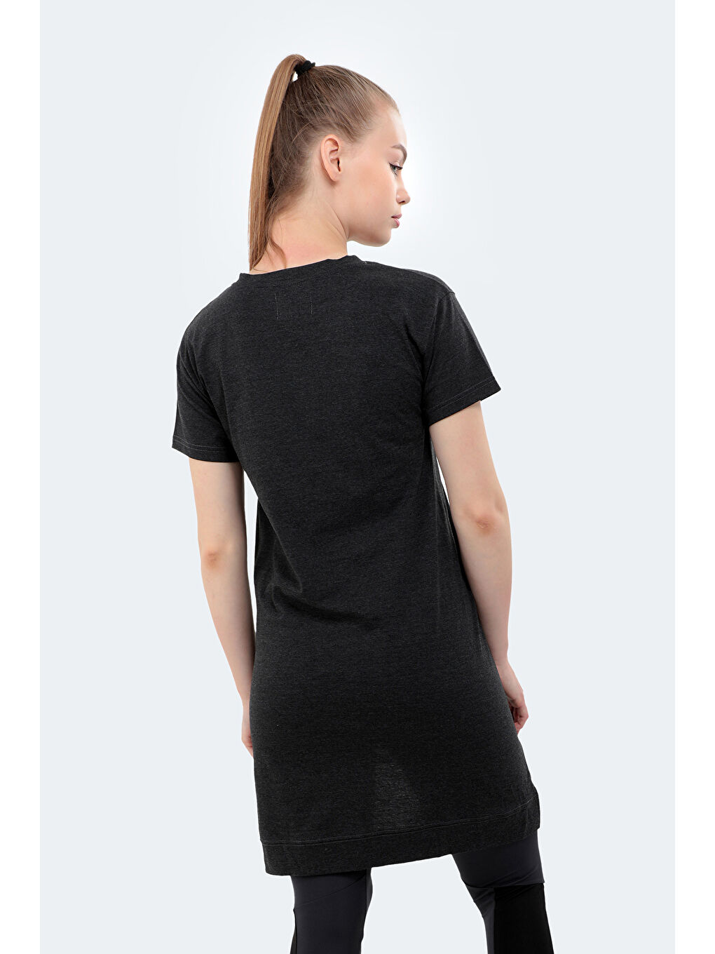 MINATO Kadın Tişört Koyu Gri-3