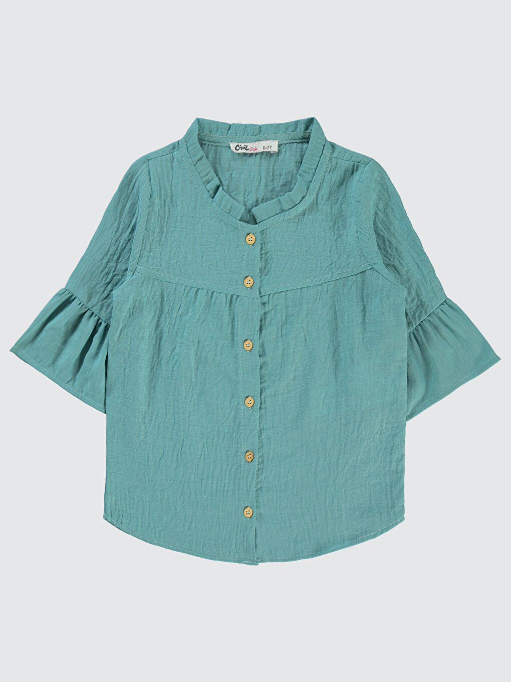 Girls Kız Çocuk Gömlek 6-9 Yaş Çağla Yeşili