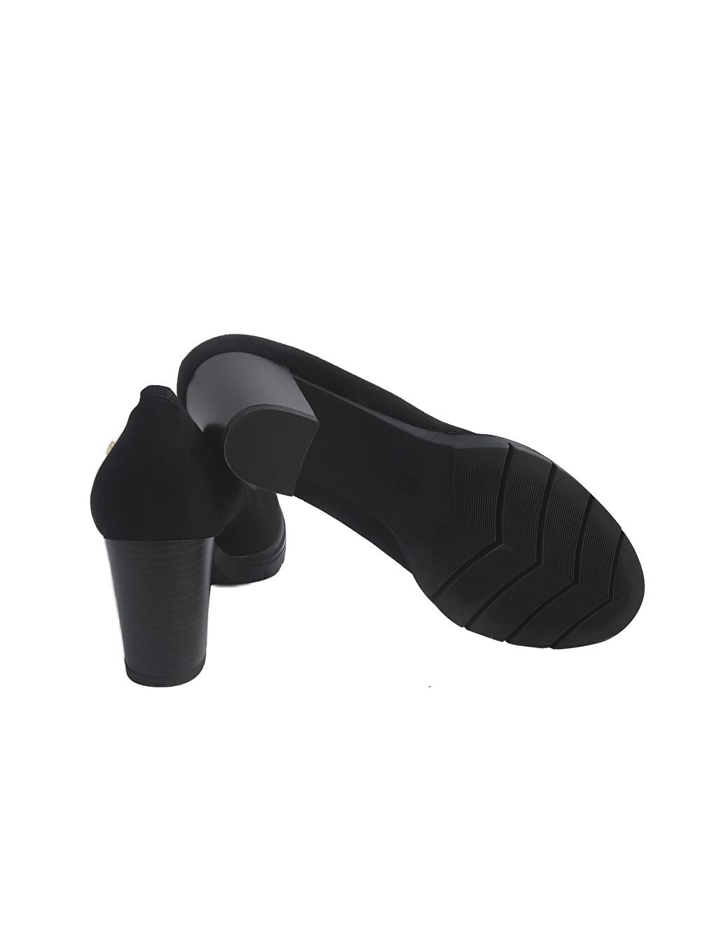 Siyah Kadın Topuklu / Stiletto 483700ds 3700ds Camoscio Nero-4
