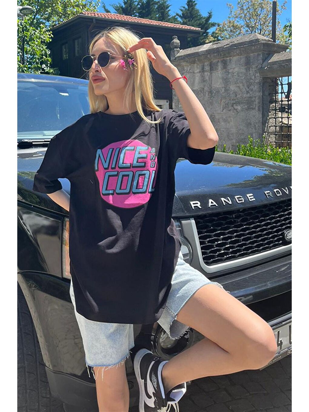 Siyah Baskılı Tişört Mg1149