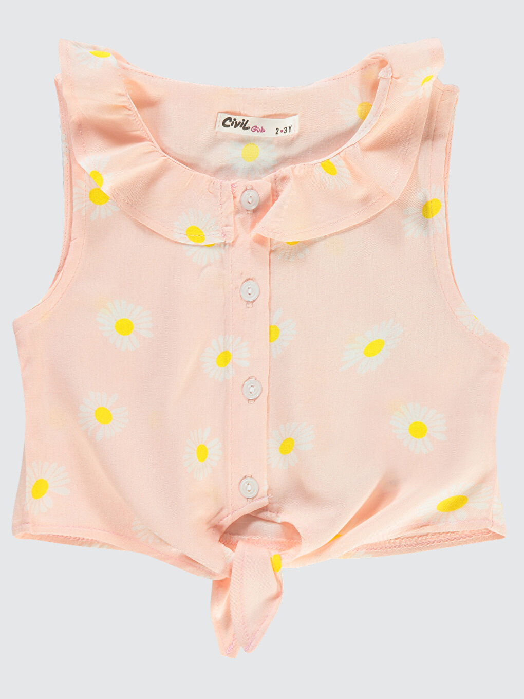 Pembe Girls Kız Çocuk Gömlek 2-5 Yaş Pudra