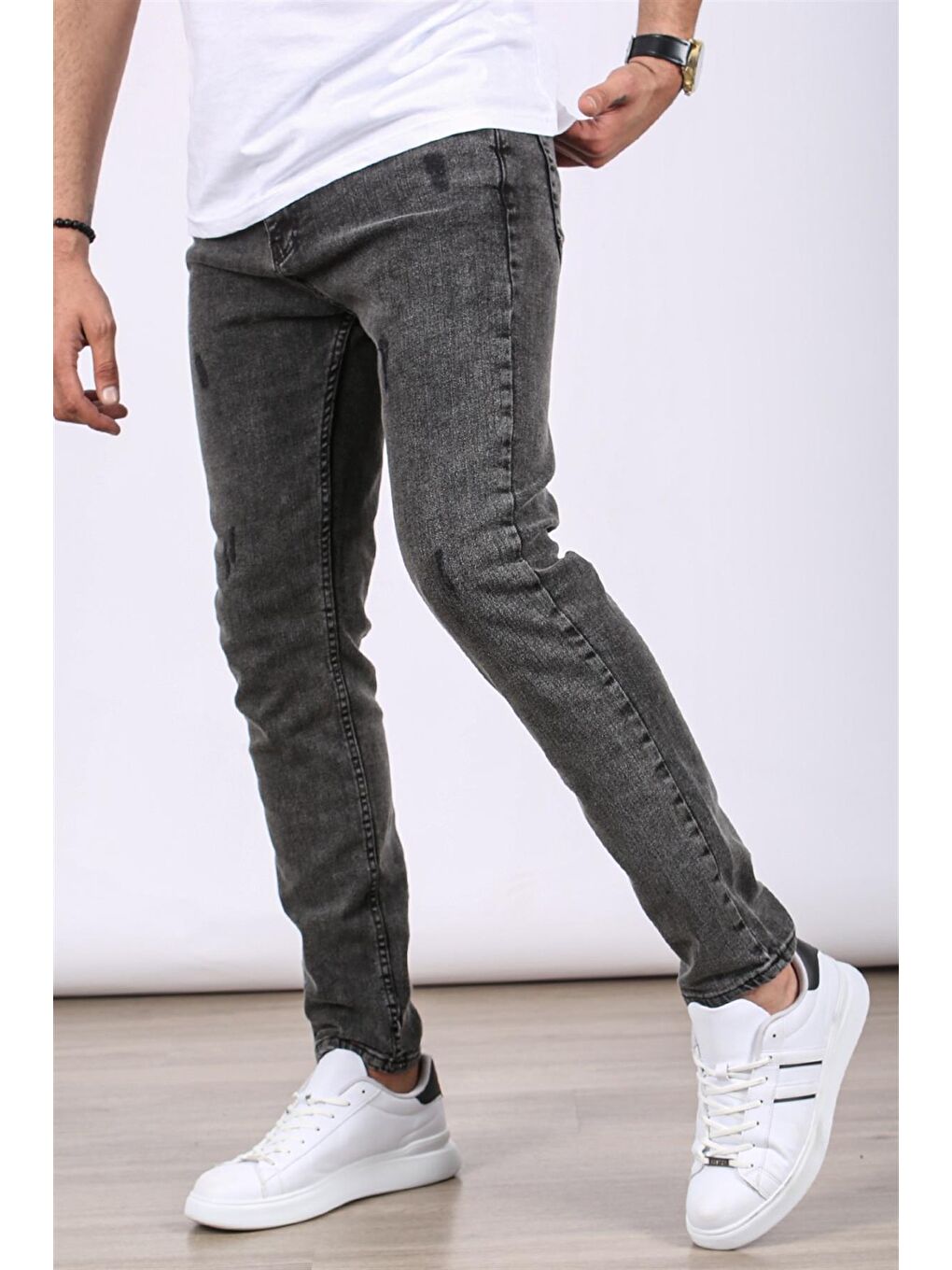 Madmext Siyah Erkek Mavi Skinny Fit Jean 5680 - 1