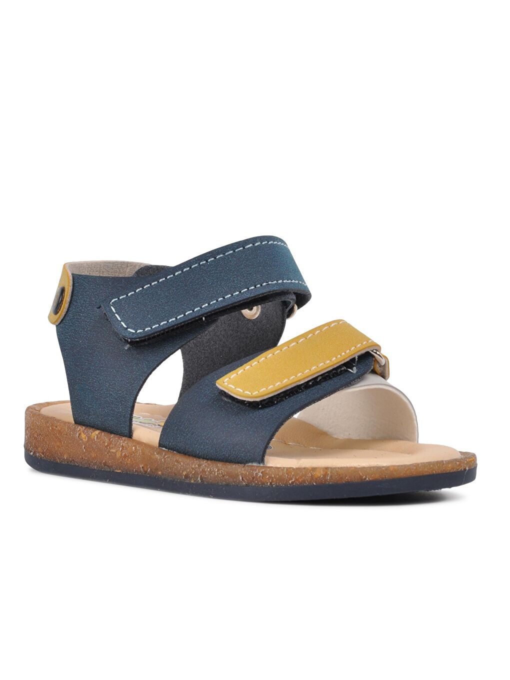 210109 Lacivert-Bej-Hardal Erkek Çocuk Sandalet-2