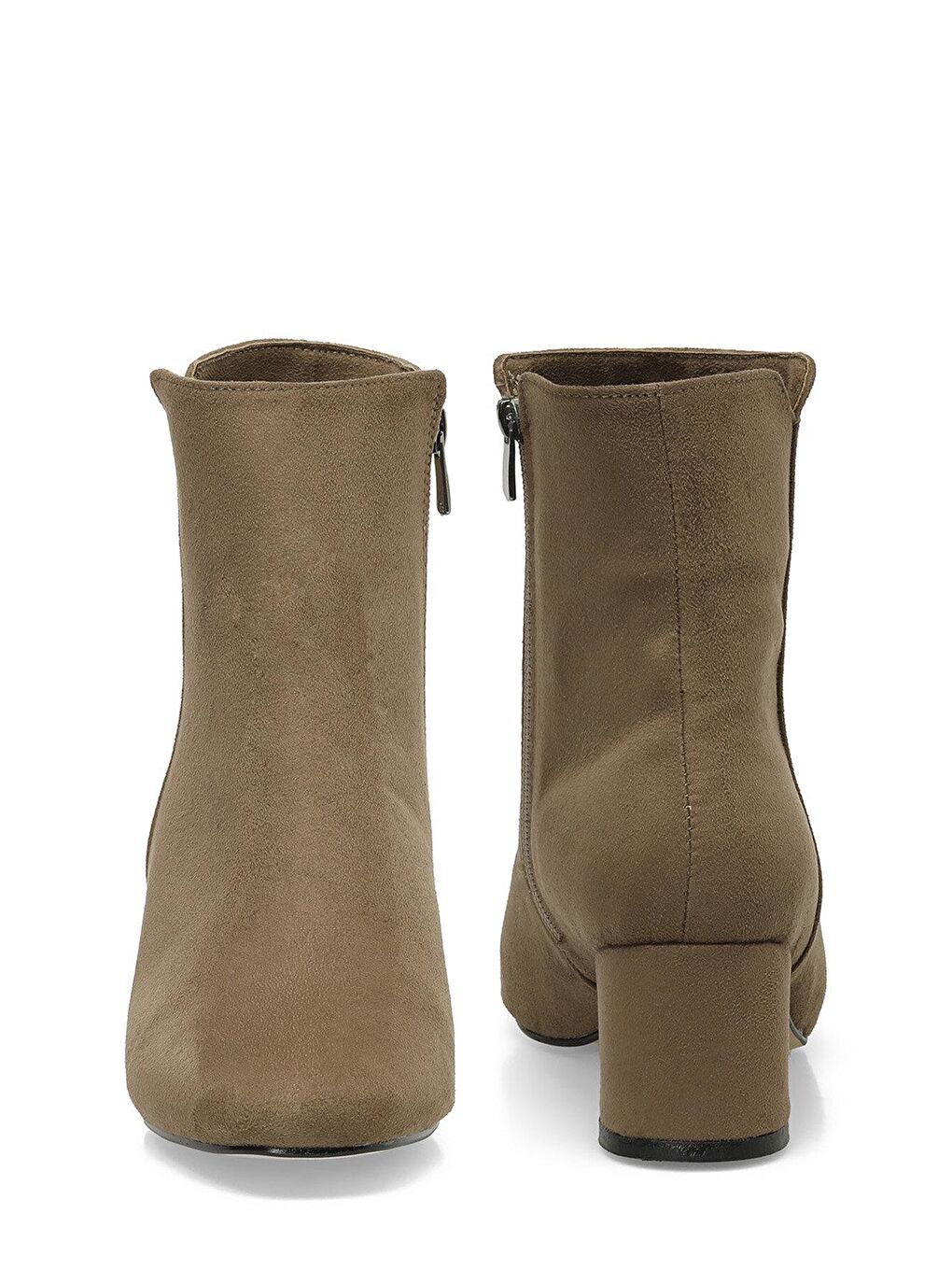 AXEL 3PR Bej Kadın Topuklu Bot-4