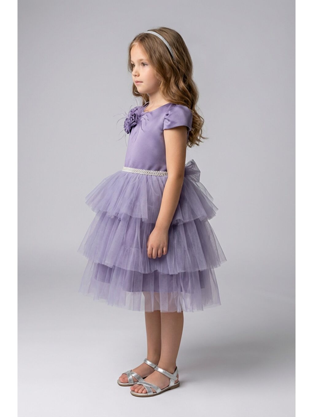 Mor Kız Çocuk Abiye-1