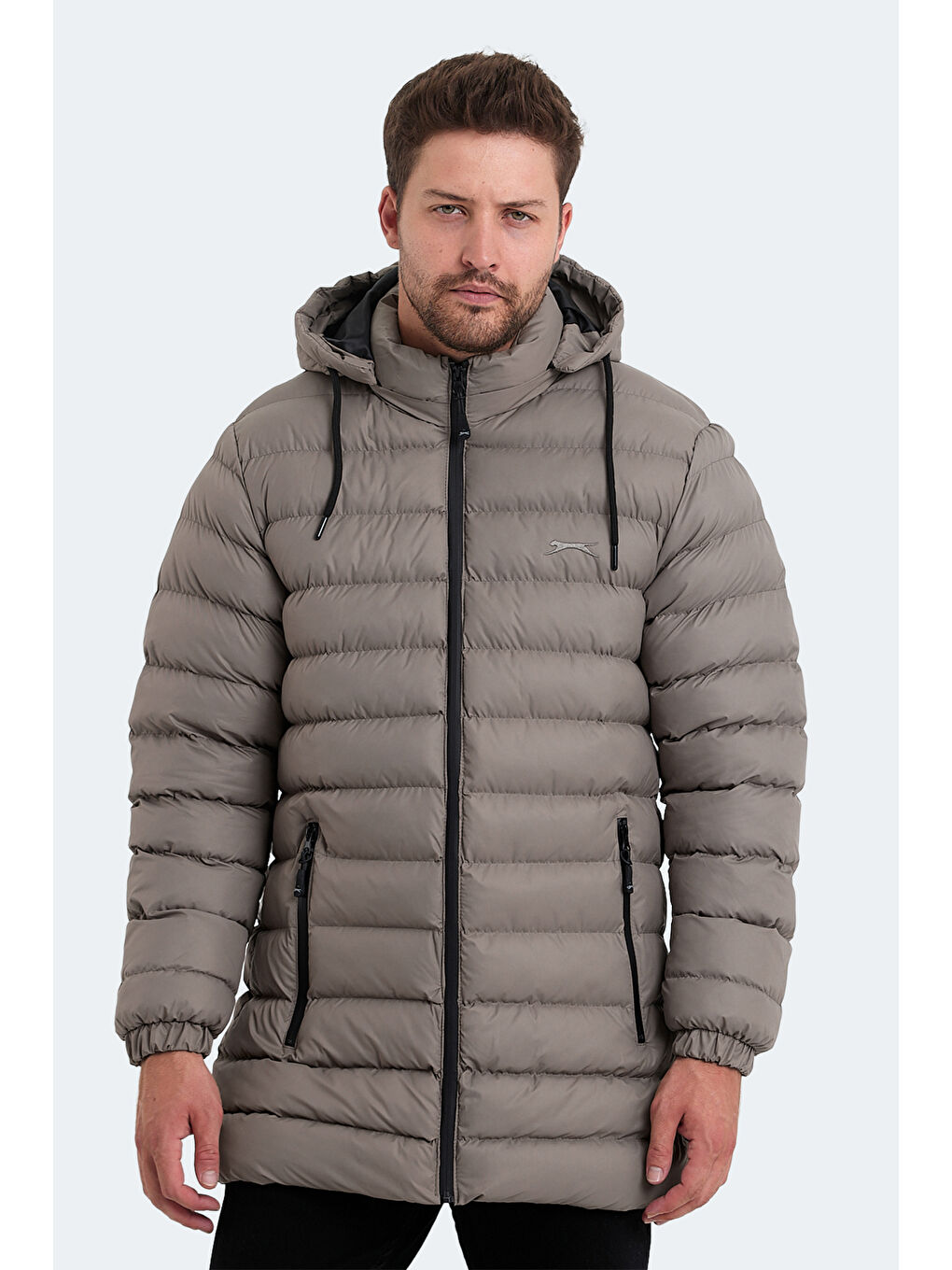 Bej HAIDEE Erkek Şişme Mont   Kaban Taş Gri-3