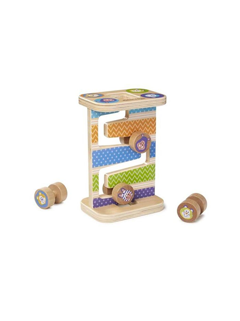 Melissa and Doug Karışık Ahşap Safari Zig-Zag Kule