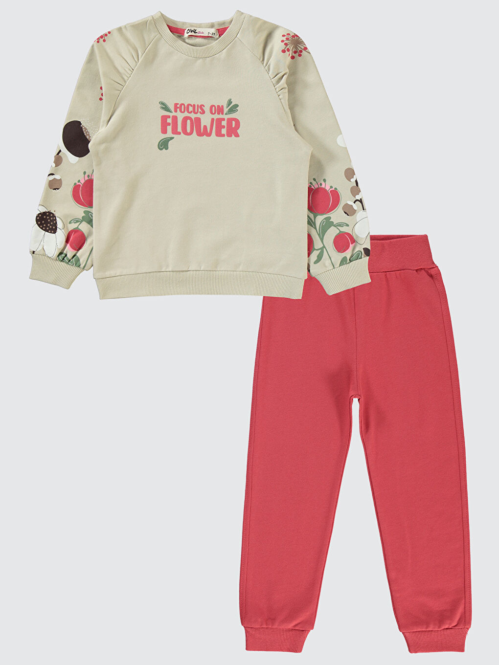 Pembe Girls Kız Çocuk Eşofman Takımı 2-5 Yaş Gül