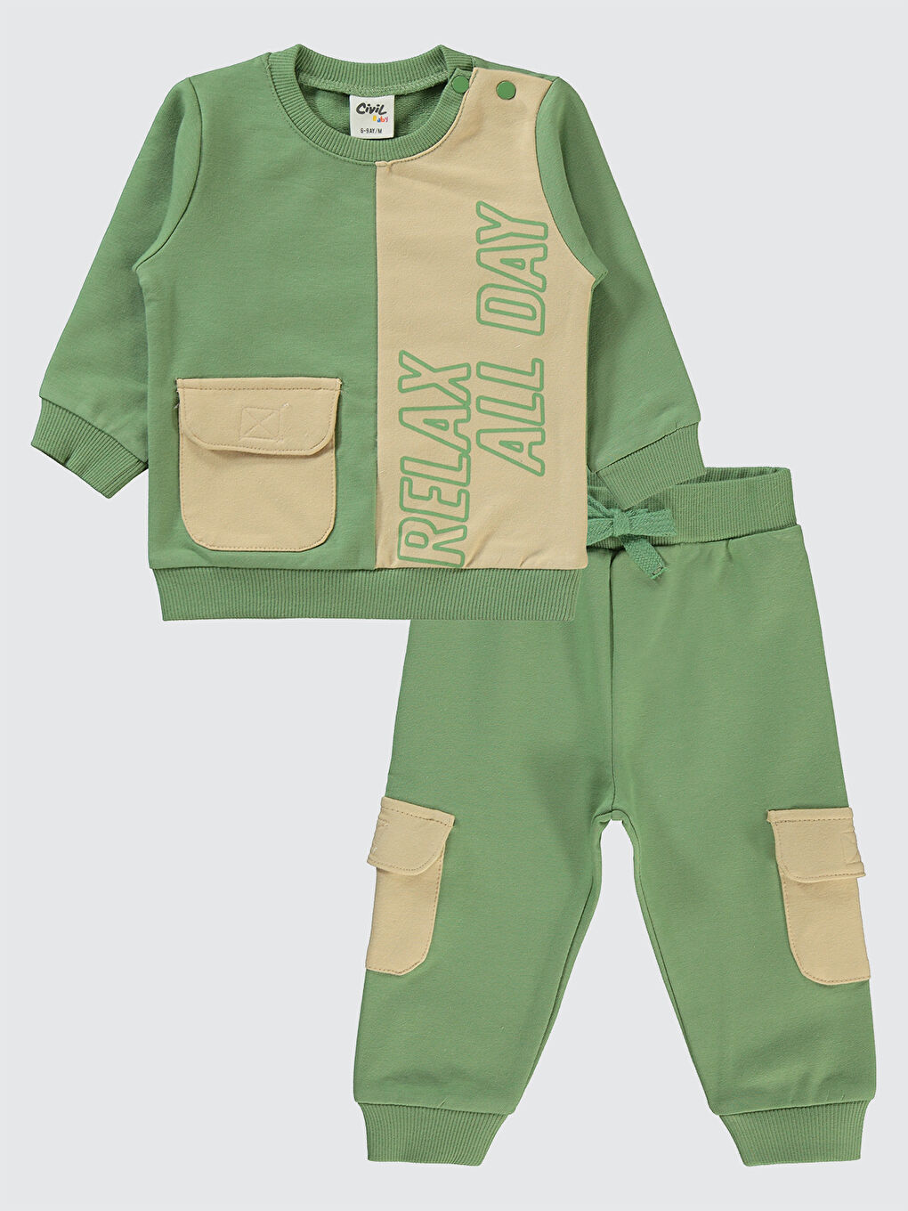 Baby Erkek Bebek Takım 6-18 Ay Açık Haki