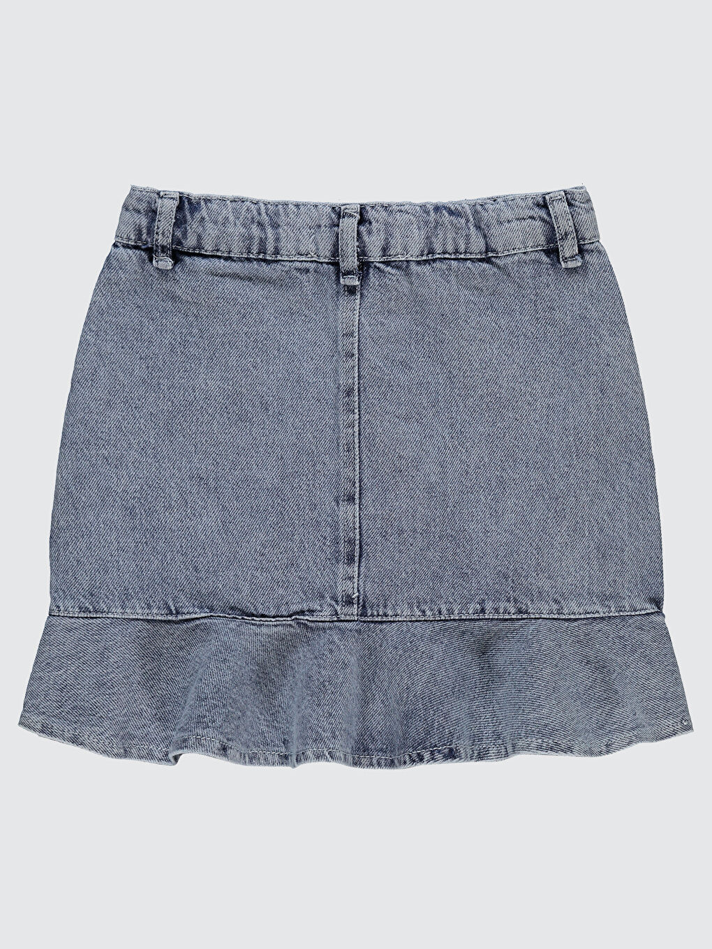 Kız Çocuk Jean  Etek 6-9 Yaş Buz Mavi-1